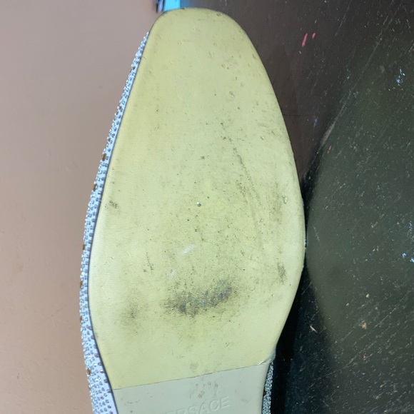 Versace Light Blue Rhinestone Loafers - Picture 5 of 8